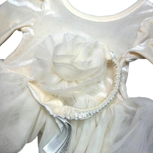 Baby Gap Ivory Velvet Long Sleeve Bodysuit Tutu Dress & Headband 3-6 Months NEW - Picture 2 of 10